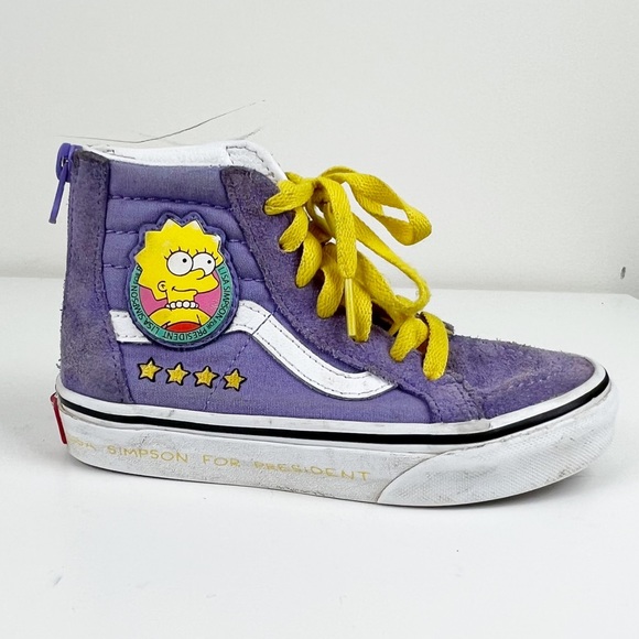 Vans x The Simpsons Sk8-Hi Lisa Simpson For President Size 12.5 kids - Picture 9 of 12